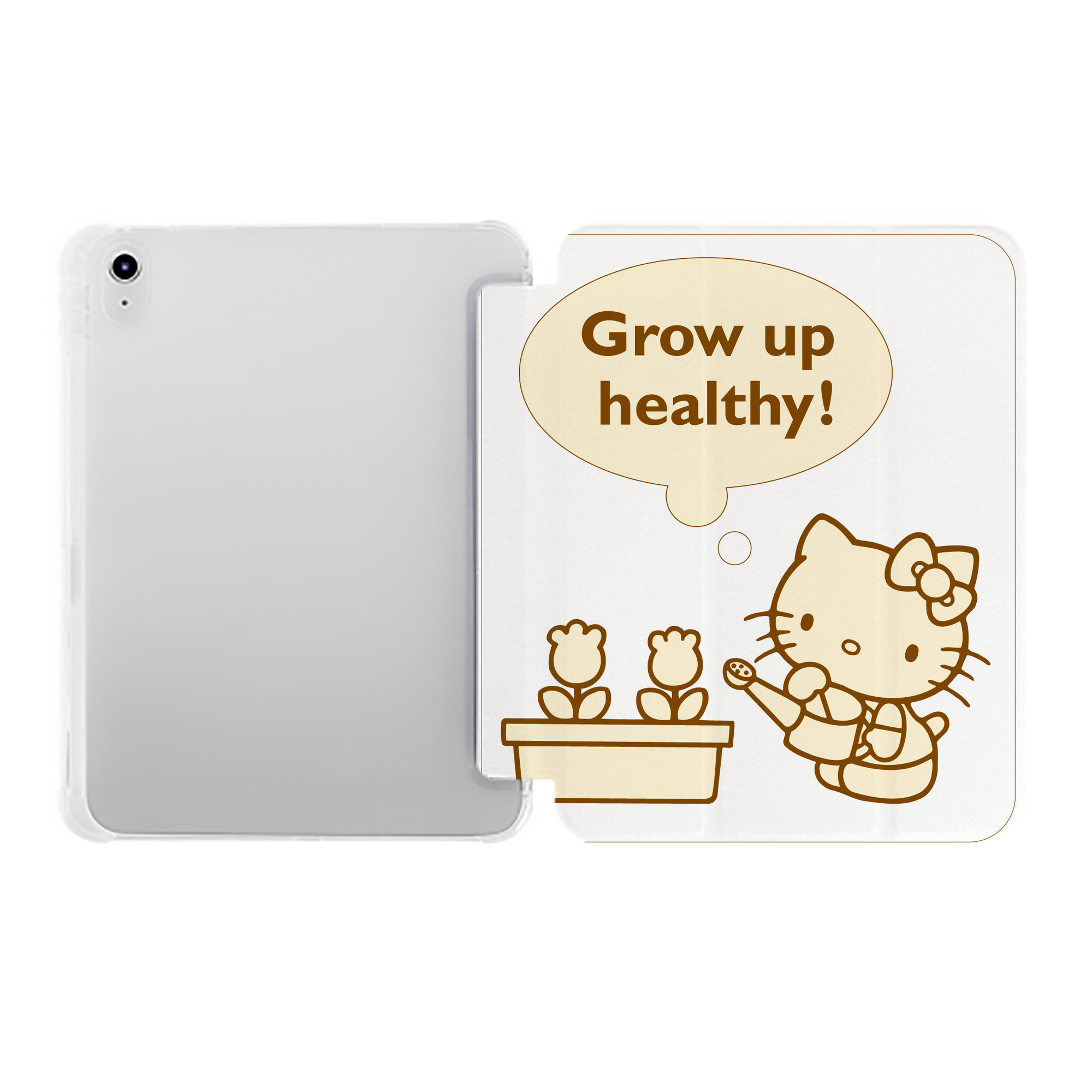 （画像用） Hello Kitty ハローキティ IPad ケース ペン収納付き 三つ折りスタンド PUレザー×シリコン 対応機種9.5/10.5/10.9インチ
